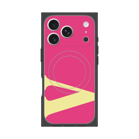 プレミアムスクエアケース with MagSafe［ オリジナル - initial color - V pink ］