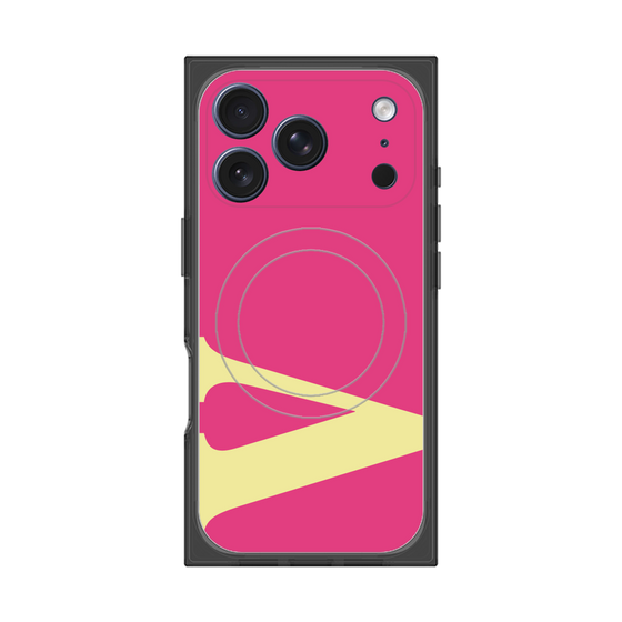 プレミアムスクエアケース with MagSafe［ オリジナル - initial color - V pink ］