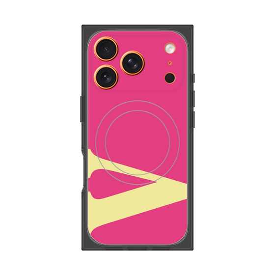 プレミアムスクエアケース with MagSafe［ オリジナル - initial color - V pink ］
