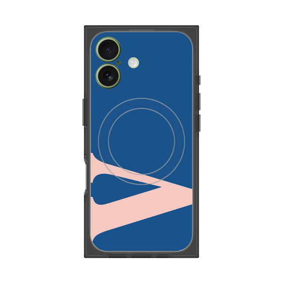プレミアムスクエアケース with MagSafe［ オリジナル - initial color - V navy ］
