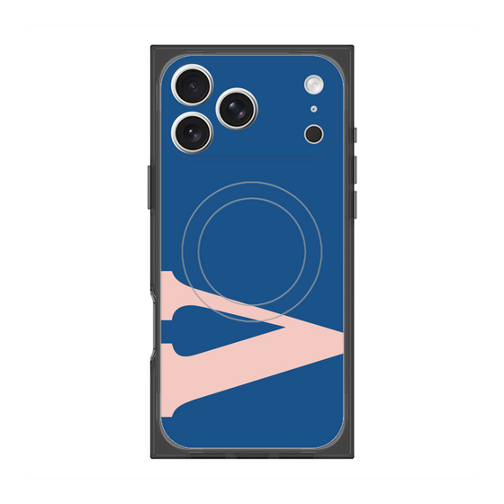 プレミアムスクエアケース with MagSafe［ オリジナル - initial color - V navy ］