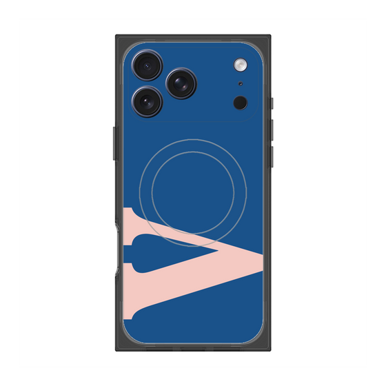 プレミアムスクエアケース with MagSafe［ オリジナル - initial color - V navy ］