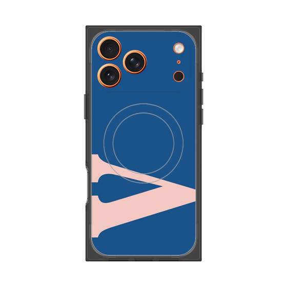プレミアムスクエアケース with MagSafe［ オリジナル - initial color - V navy ］