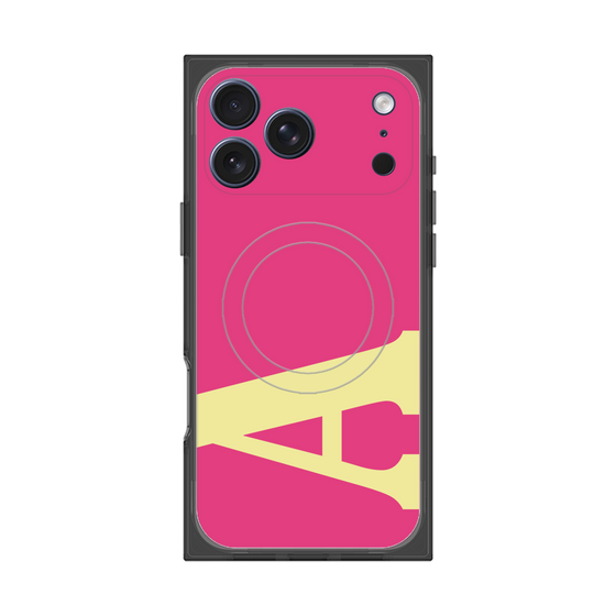 プレミアムスクエアケース with MagSafe［ オリジナル - initial color - A pink ］