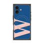 プレミアムスクエアケース with MagSafe［ オリジナル - initial color - W navy ］