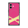プレミアムスクエアケース with MagSafe［ オリジナル - initial color - X pink ］