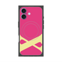プレミアムスクエアケース with MagSafe［ オリジナル - initial color - X pink ］