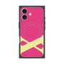 プレミアムスクエアケース with MagSafe［ オリジナル - initial color - X pink ］