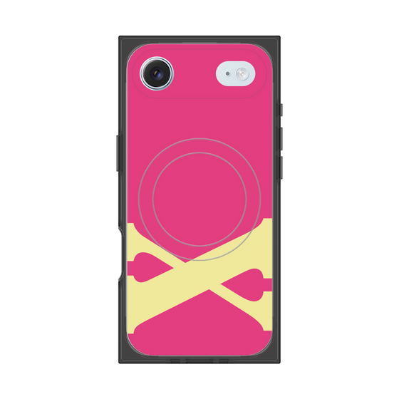 プレミアムスクエアケース with MagSafe［ オリジナル - initial color - X pink ］