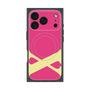 プレミアムスクエアケース with MagSafe［ オリジナル - initial color - X pink ］
