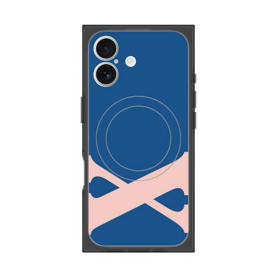 プレミアムスクエアケース with MagSafe［ オリジナル - initial color - X navy ］