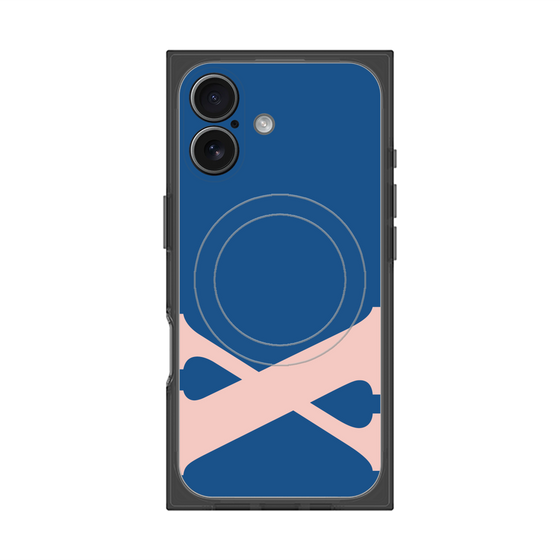 プレミアムスクエアケース with MagSafe［ オリジナル - initial color - X navy ］