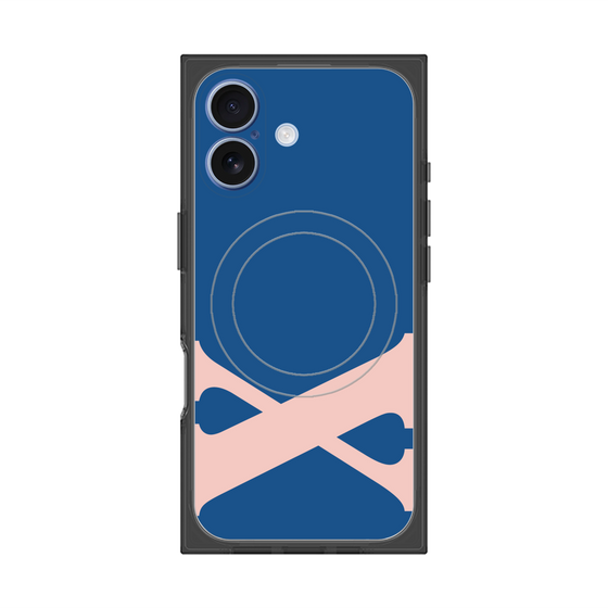 プレミアムスクエアケース with MagSafe［ オリジナル - initial color - X navy ］