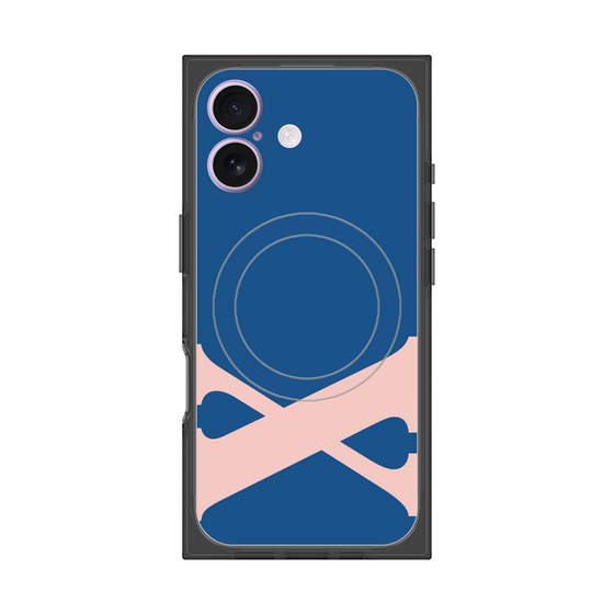 プレミアムスクエアケース with MagSafe［ オリジナル - initial color - X navy ］