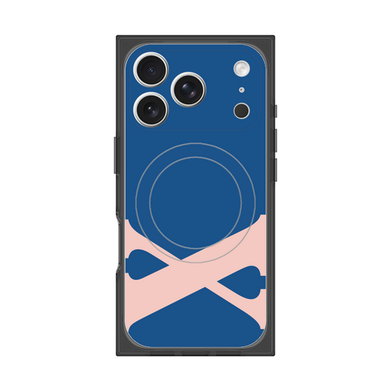 プレミアムスクエアケース with MagSafe［ オリジナル - initial color - X navy ］