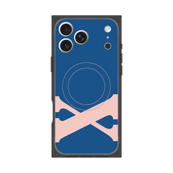 プレミアムスクエアケース with MagSafe［ オリジナル - initial color - X navy ］