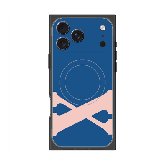 プレミアムスクエアケース with MagSafe［ オリジナル - initial color - X navy ］