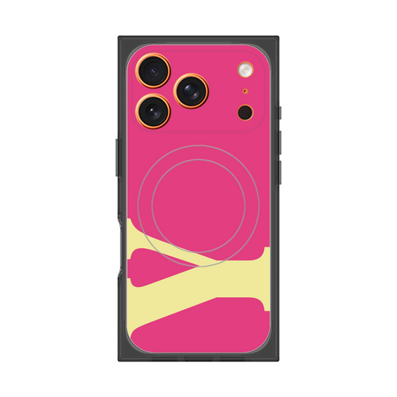 プレミアムスクエアケース with MagSafe［ オリジナル - initial color - Y pink ］