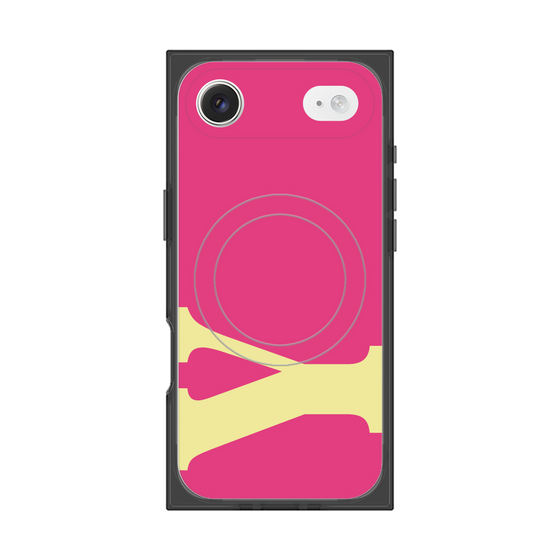 プレミアムスクエアケース with MagSafe［ オリジナル - initial color - Y pink ］