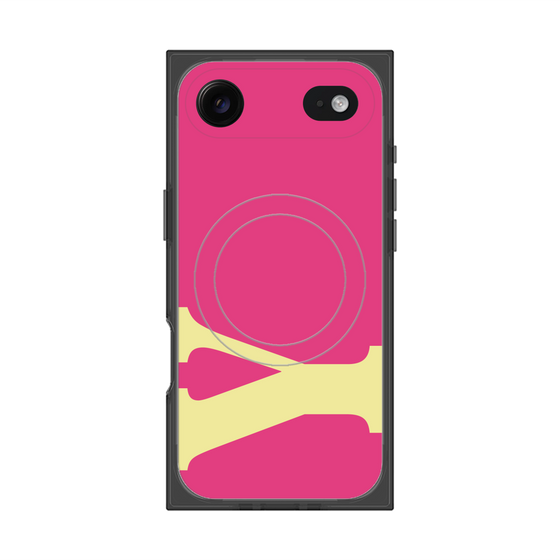プレミアムスクエアケース with MagSafe［ オリジナル - initial color - Y pink ］