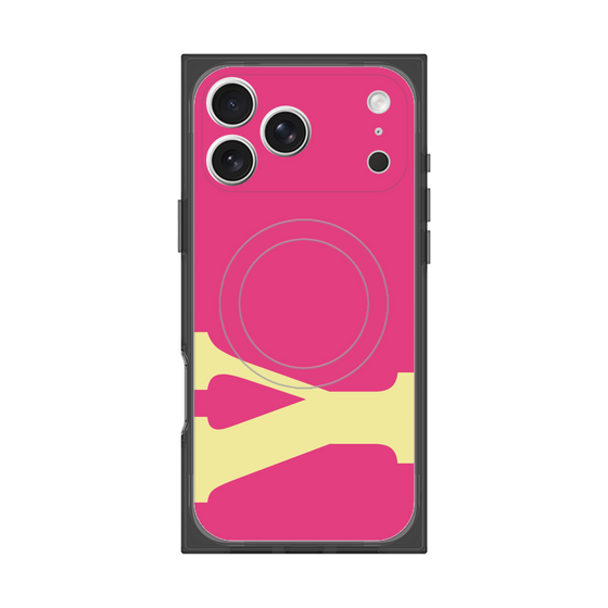 プレミアムスクエアケース with MagSafe［ オリジナル - initial color - Y pink ］