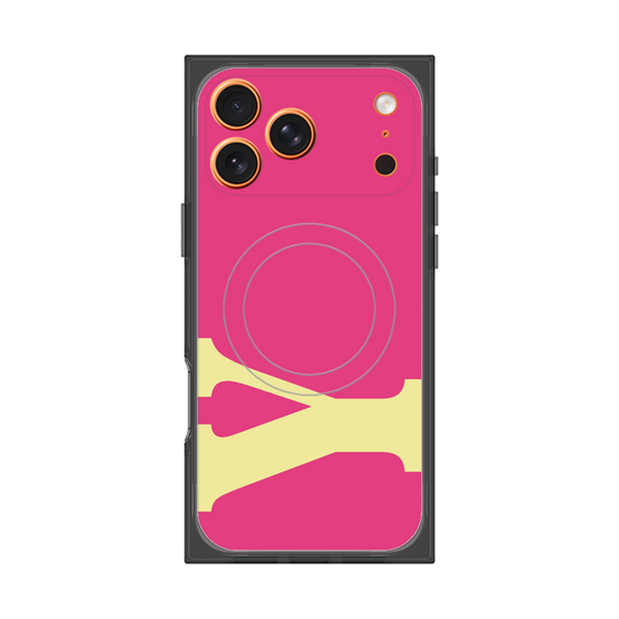 プレミアムスクエアケース with MagSafe［ オリジナル - initial color - Y pink ］