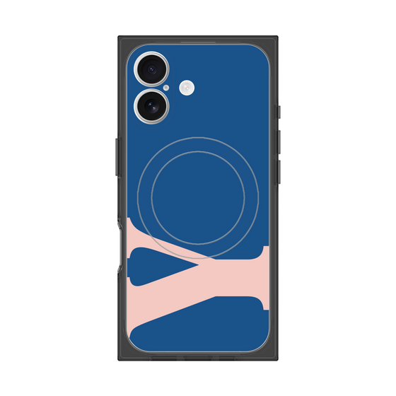 プレミアムスクエアケース with MagSafe［ オリジナル - initial color - Y navy ］