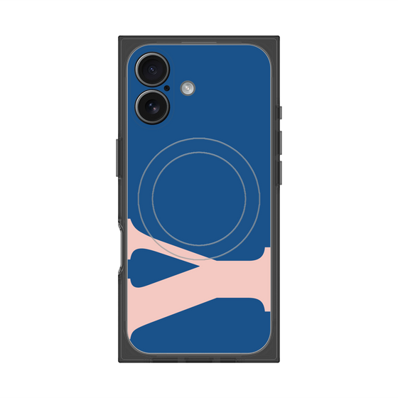 プレミアムスクエアケース with MagSafe［ オリジナル - initial color - Y navy ］