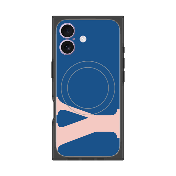 プレミアムスクエアケース with MagSafe［ オリジナル - initial color - Y navy ］
