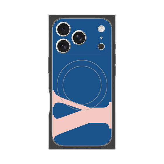 プレミアムスクエアケース with MagSafe［ オリジナル - initial color - Y navy ］