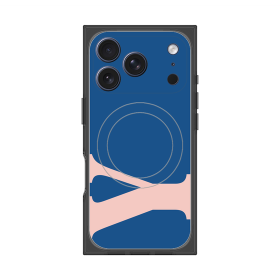 プレミアムスクエアケース with MagSafe［ オリジナル - initial color - Y navy ］