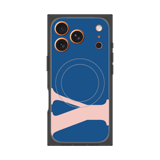プレミアムスクエアケース with MagSafe［ オリジナル - initial color - Y navy ］