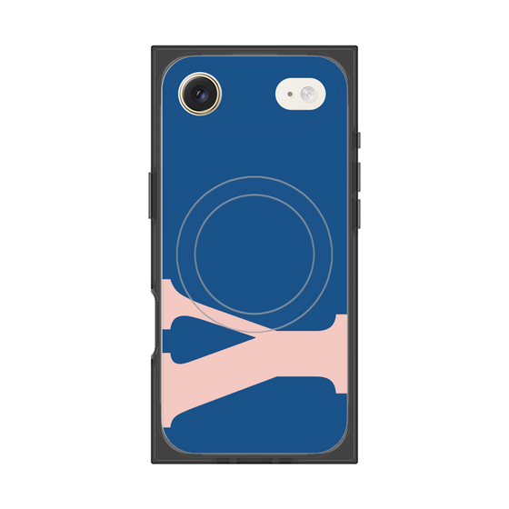 プレミアムスクエアケース with MagSafe［ オリジナル - initial color - Y navy ］