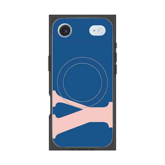 プレミアムスクエアケース with MagSafe［ オリジナル - initial color - Y navy ］