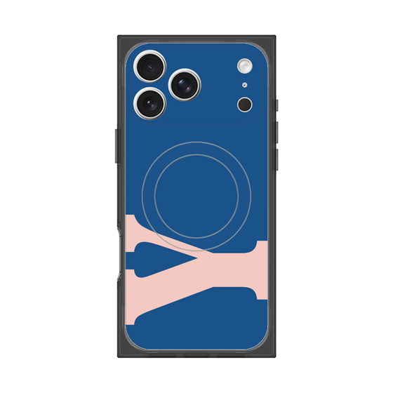 プレミアムスクエアケース with MagSafe［ オリジナル - initial color - Y navy ］