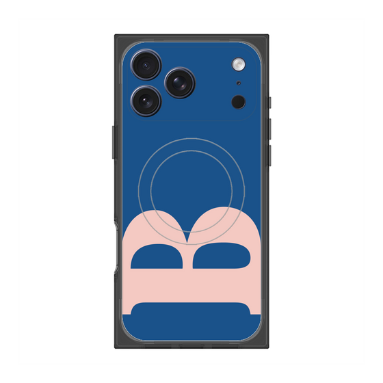 プレミアムスクエアケース with MagSafe［ オリジナル - initial color - B navy ］
