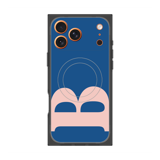プレミアムスクエアケース with MagSafe［ オリジナル - initial color - B navy ］