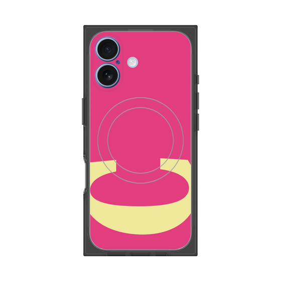 プレミアムスクエアケース with MagSafe［ オリジナル - initial color - C pink ］