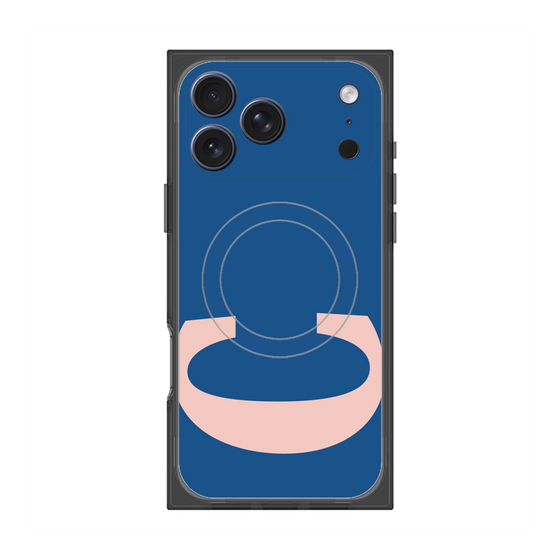 プレミアムスクエアケース with MagSafe［ オリジナル - initial color - C navy ］