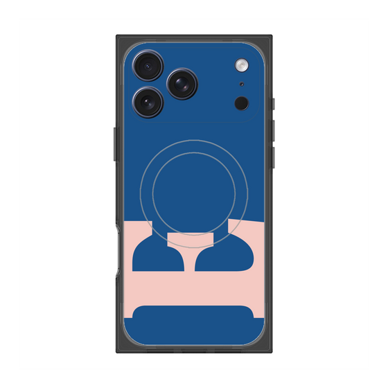 プレミアムスクエアケース with MagSafe［ オリジナル - initial color - E navy ］