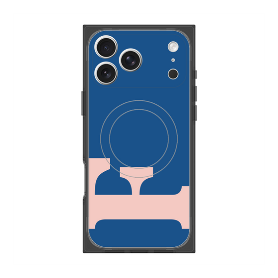 プレミアムスクエアケース with MagSafe［ オリジナル - initial color - F navy ］