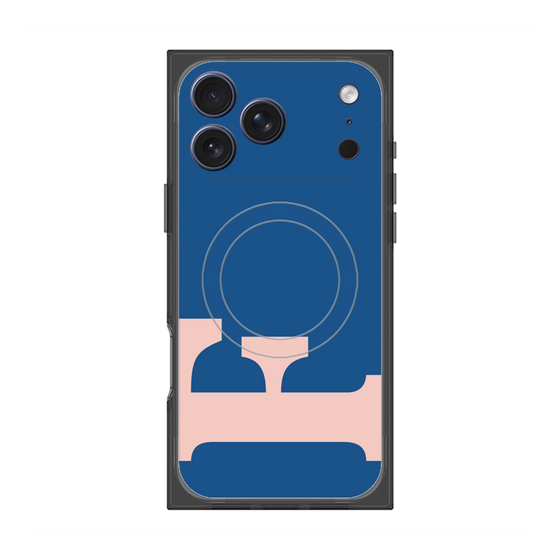 プレミアムスクエアケース with MagSafe［ オリジナル - initial color - F navy ］