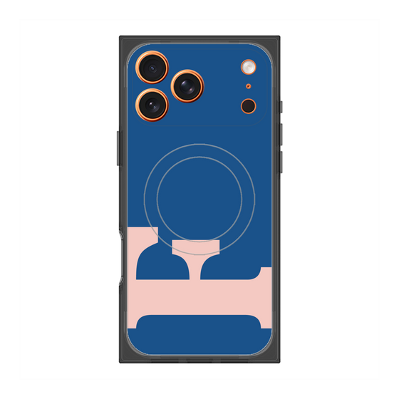 プレミアムスクエアケース with MagSafe［ オリジナル - initial color - F navy ］
