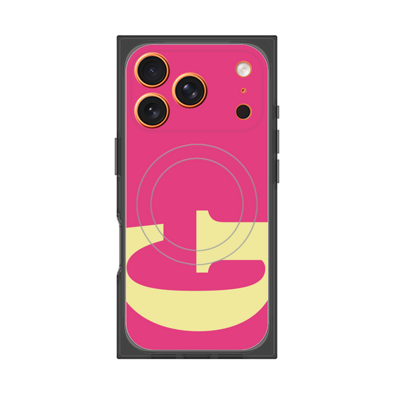 プレミアムスクエアケース with MagSafe［ オリジナル - initial color - G pink ］