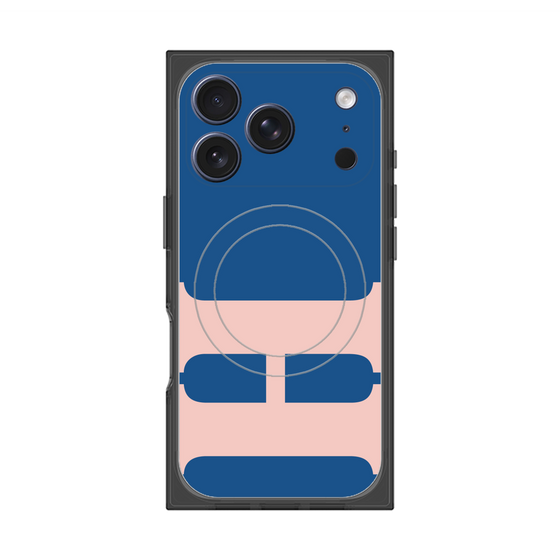 プレミアムスクエアケース with MagSafe［ オリジナル - initial color - H navy ］