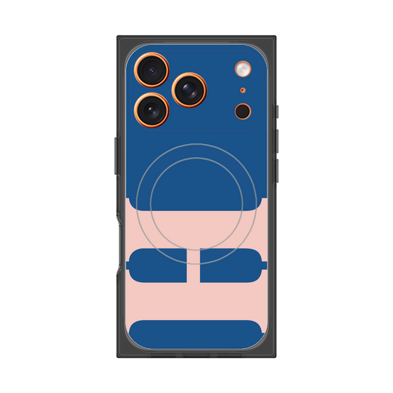 プレミアムスクエアケース with MagSafe［ オリジナル - initial color - H navy ］