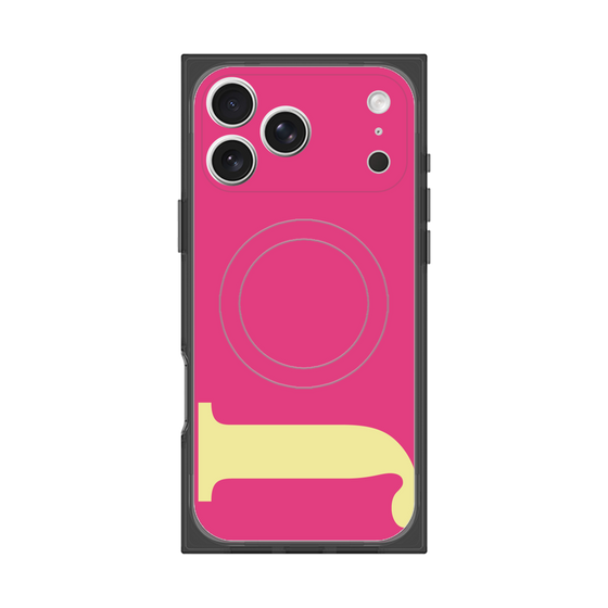 プレミアムスクエアケース with MagSafe［ オリジナル - initial color - J pink ］