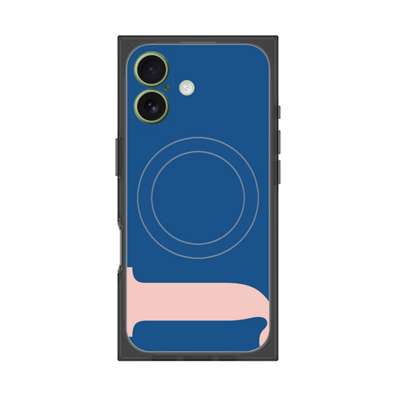 プレミアムスクエアケース with MagSafe［ オリジナル - initial color - J navy ］