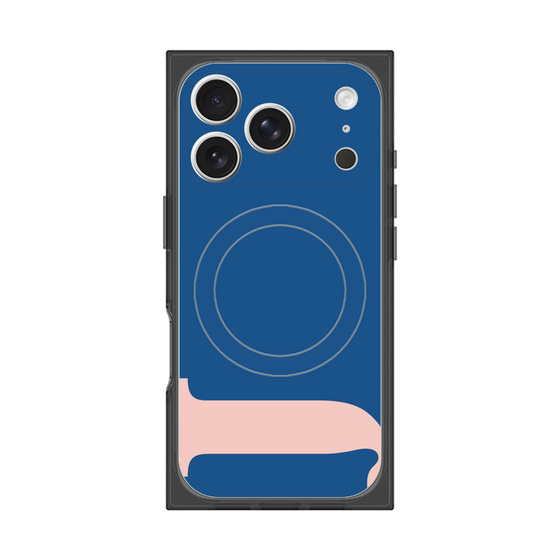 プレミアムスクエアケース with MagSafe［ オリジナル - initial color - J navy ］