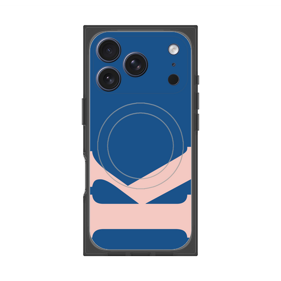 プレミアムスクエアケース with MagSafe［ オリジナル - initial color - K navy ］